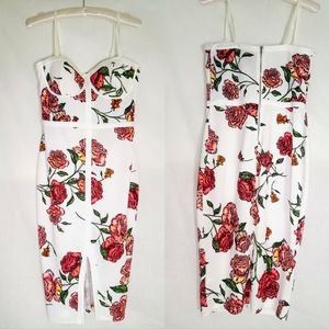 NWT - WHITE FLORAL DRESS